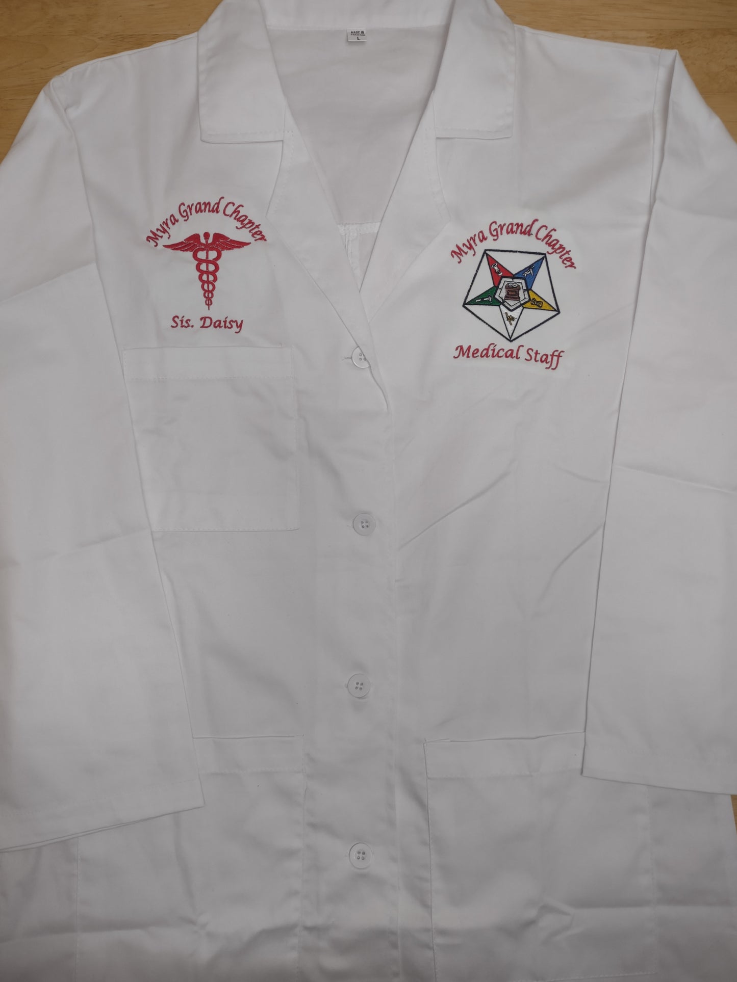 Embroidered Medical Lab Coat