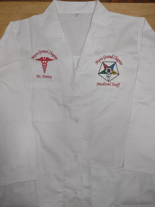 Embroidered Medical Lab Coat